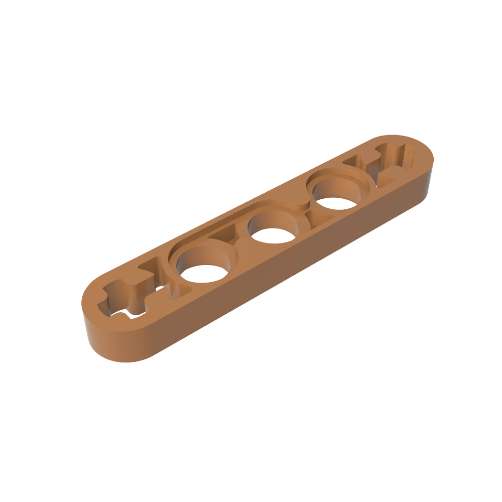 Viga técnica 1 x 5 delgada con orificios para ejes en los extremos-MyGobricksEs