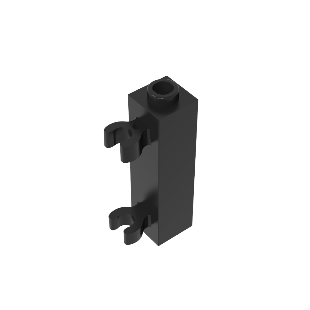 Ladrillo especial 1 x 1 x 3 con 2 clips verticales [Perno hueco, clips abiertos O]-MyGobricksEs