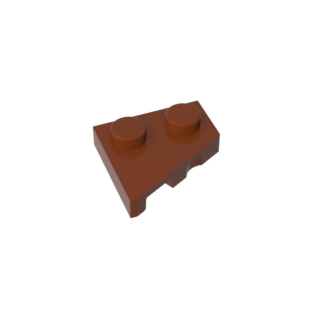 Placa de cuña 2 x 2 derecha-MyGobricksEs