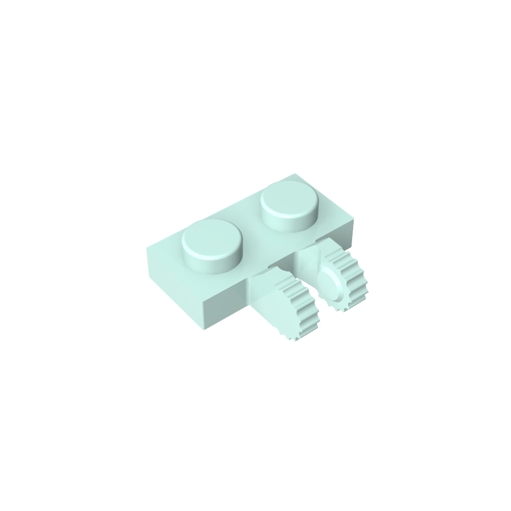 Placa de bisagra 1 x 2 con bloqueo con 2 dedos en el costado, 9 dientes-MyGobricksEs