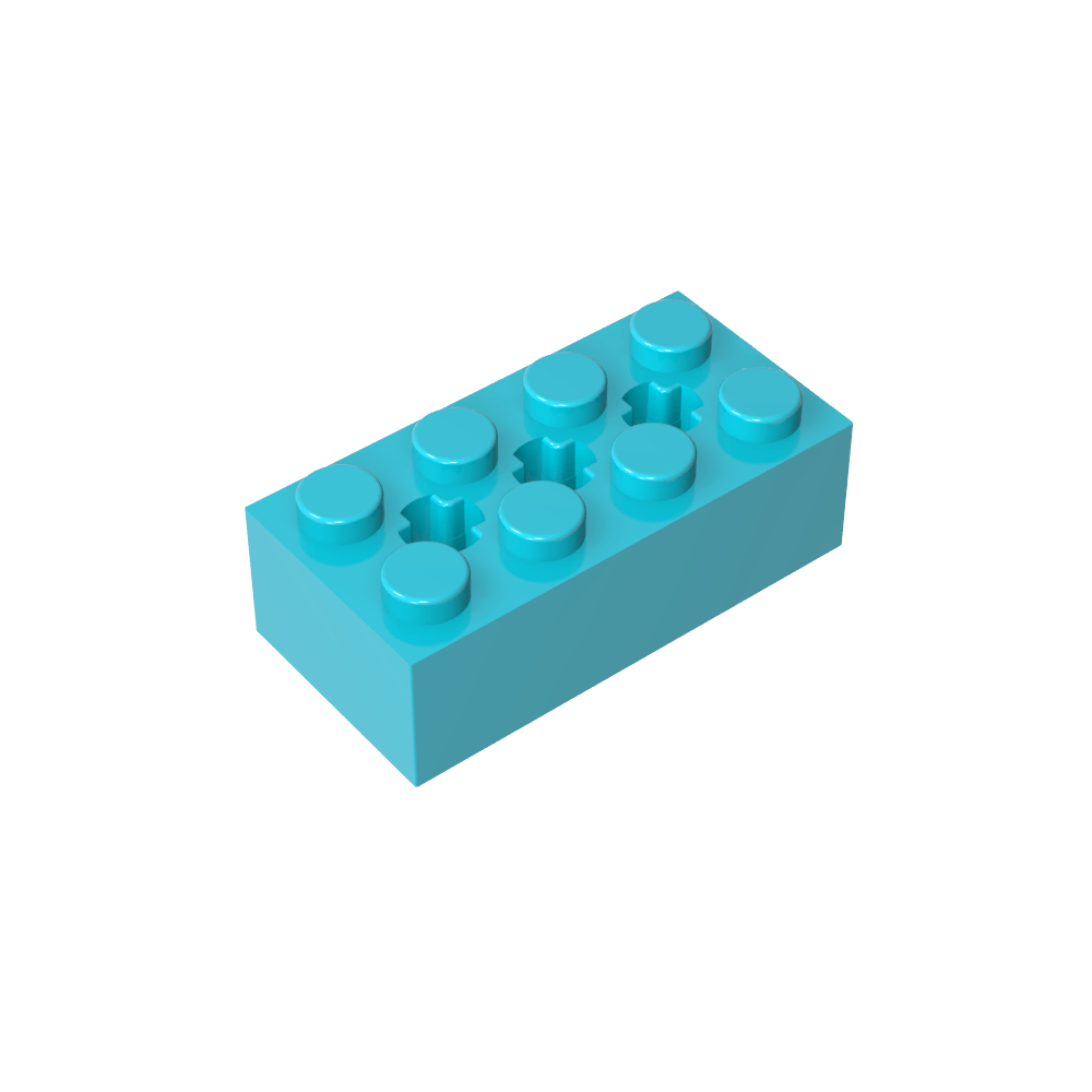 Ladrillo especial 2 x 4 con 3 agujeros para ejes-MyGobricksEs