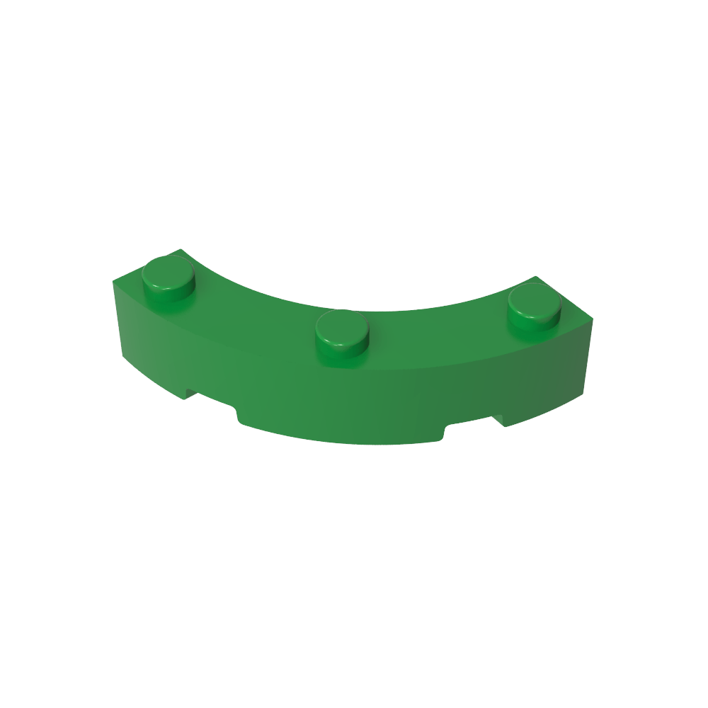 Ladrillo de esquina redonda de 4 x 4 Macaroni de ancho con 3 montantes-MyGobricksEs