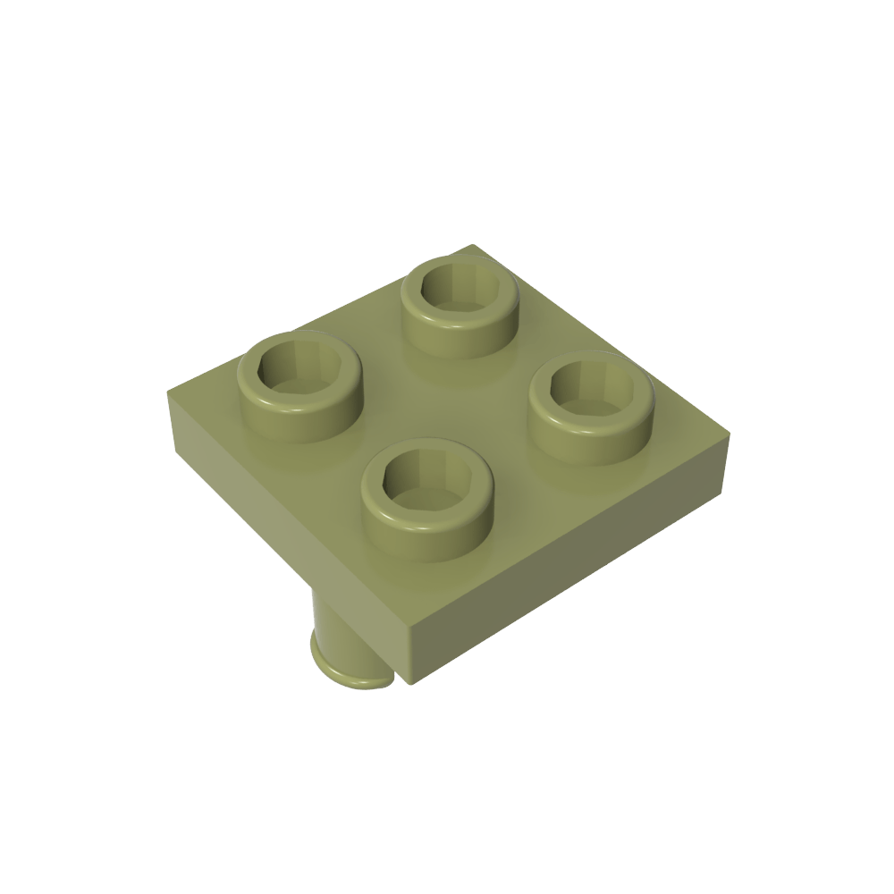 Placa 2 x 2 con 2 pines-MyGobricksEs
