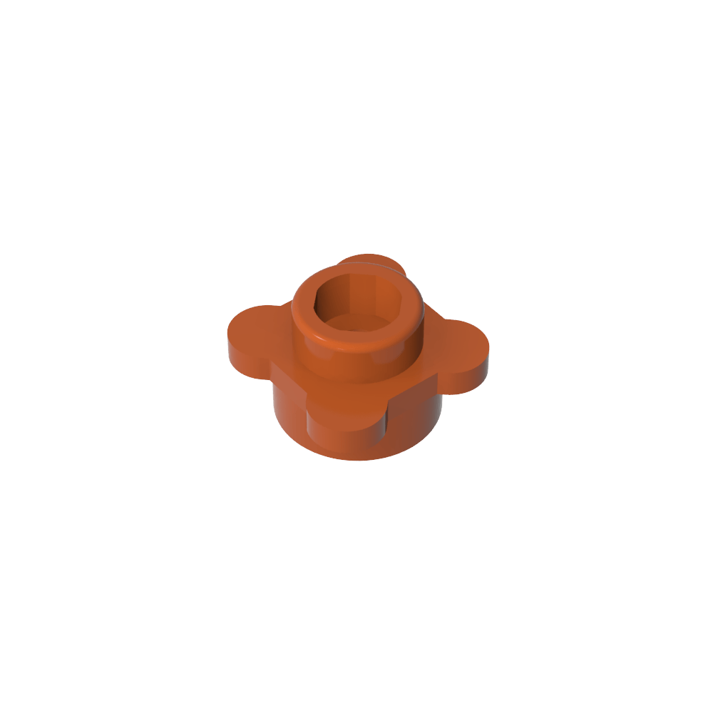 Planta, Flor, Plato Redondo 1 x 1 con 4 Pétalos-MyGobricksEs