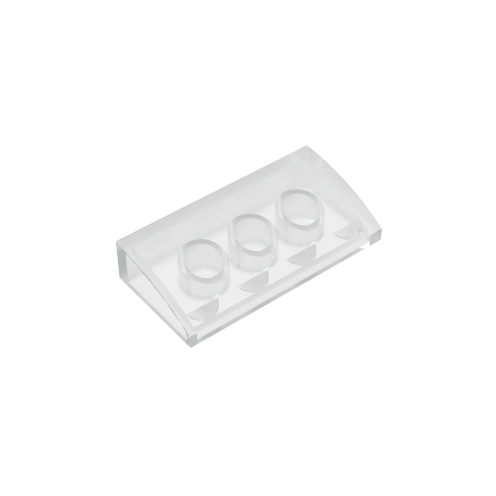 Ladrillo inclinado curvo 2 x 4 x 2/3 sin montantes, con tubos inferiores-MyGobricksEs
