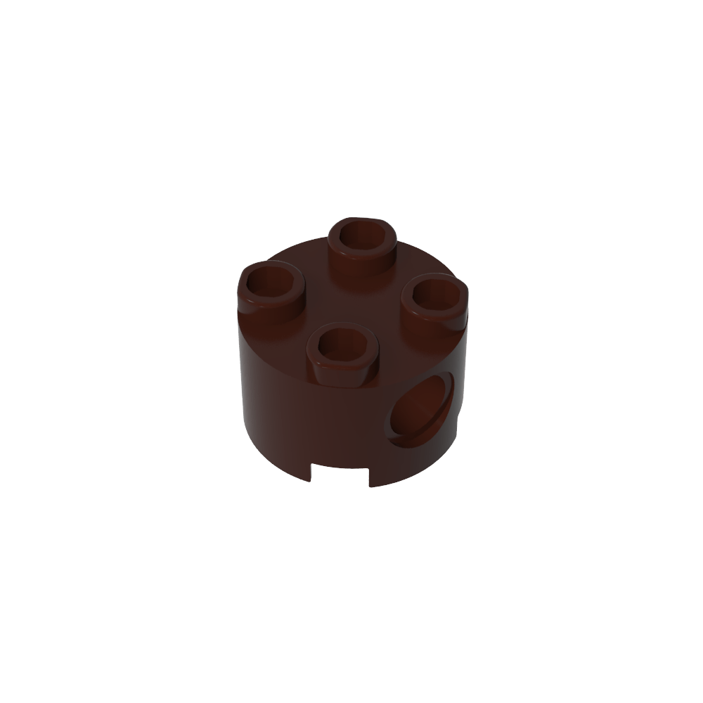 Ladrillo redondo 2 x 2 con agujeros para pasadores-MyGobricksEs