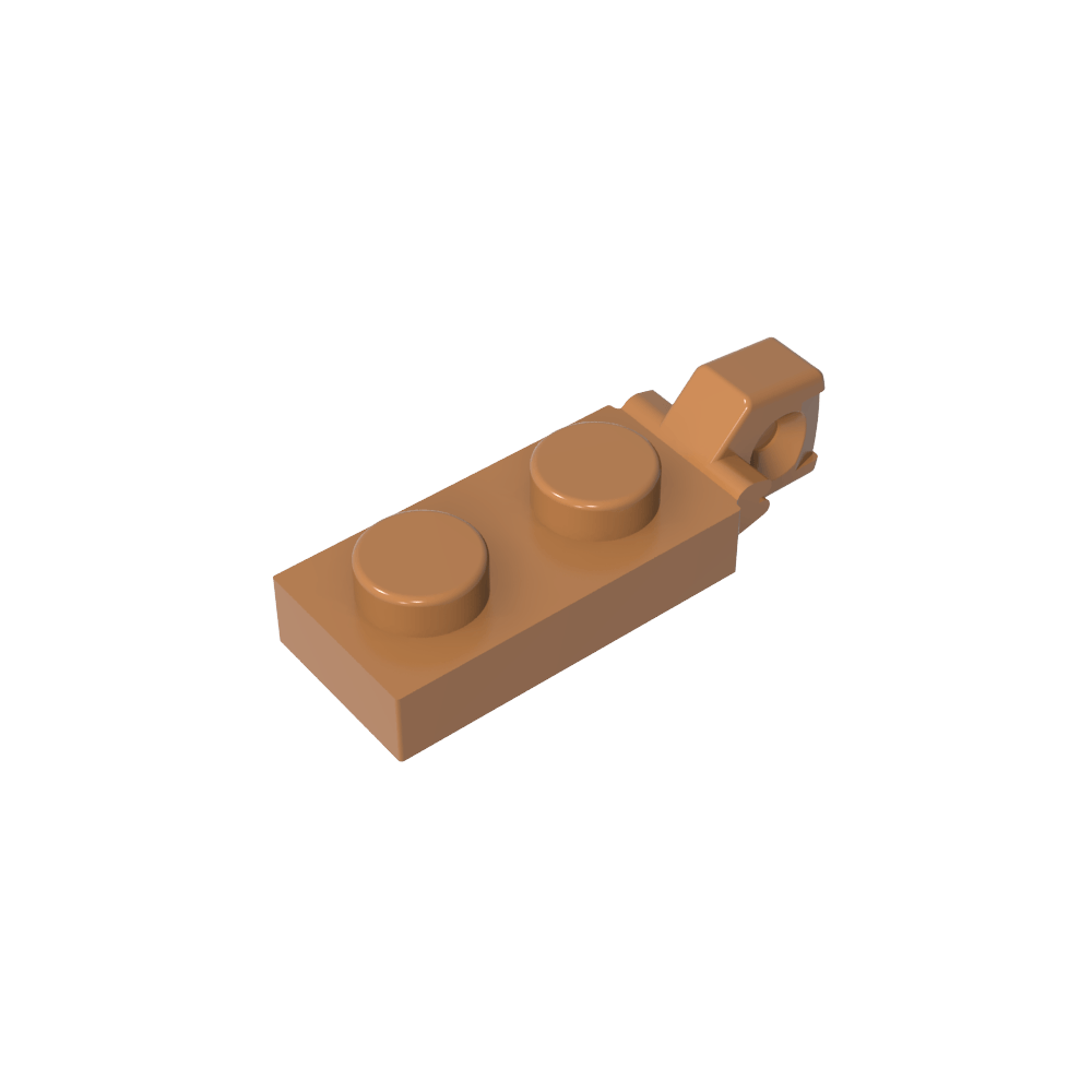 Placa de bisagra 1 x 2 con bloqueo con 1 dedo en el extremo, sin ranura-MyGobricksEs