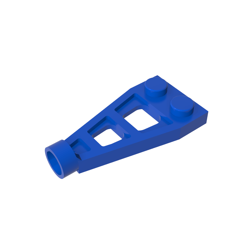 Placa especial 1 x 2 con receptáculo de perno largo (ala espacial)-MyGobricksEs
