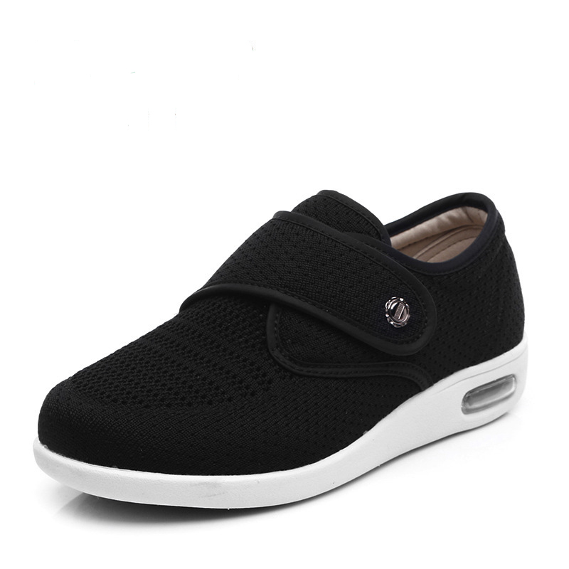 souatsole™ Soft and comfortable orthotic arch support width shoes for swollen feet Black