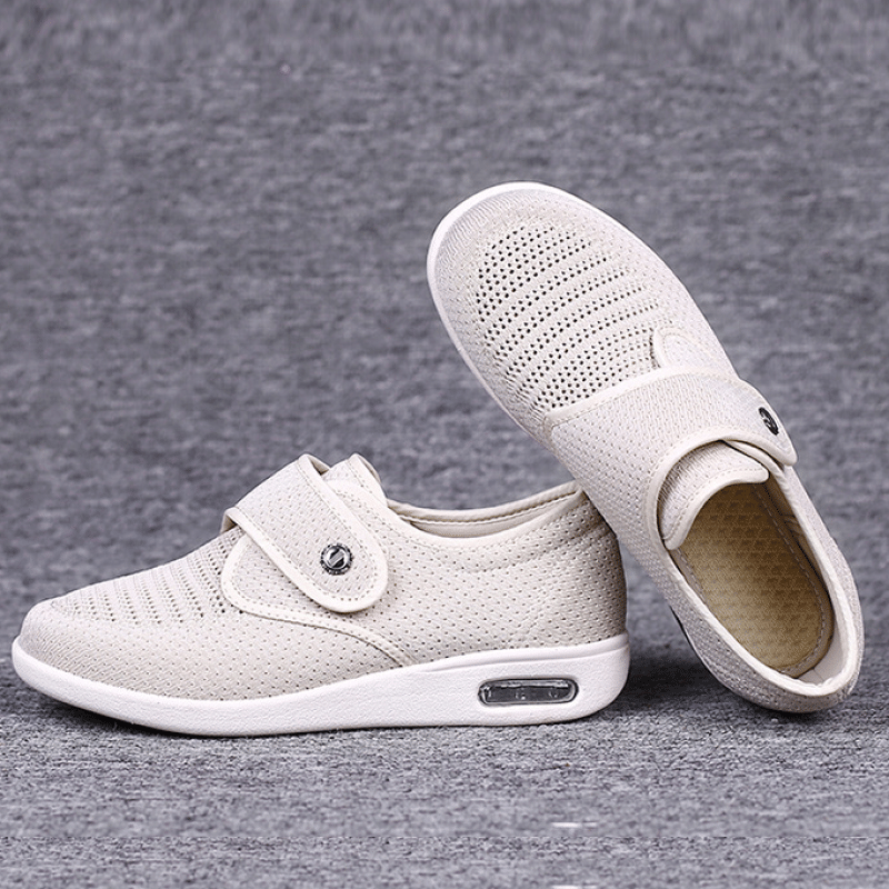 souatsole™ Soft and comfortable orthotic arch support width shoes for swollen feet Black