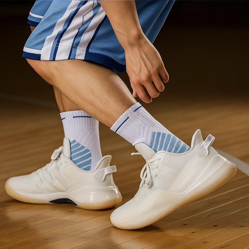 Breathable Cotton Crew Socks with Ankle for Running