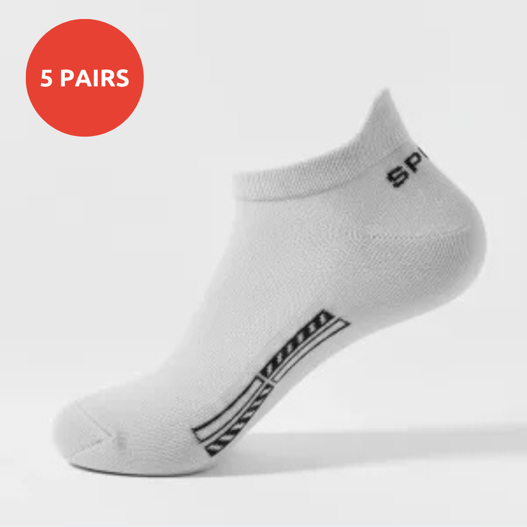 5 Pairs Cotton Mesh Ankle Socks for Sports