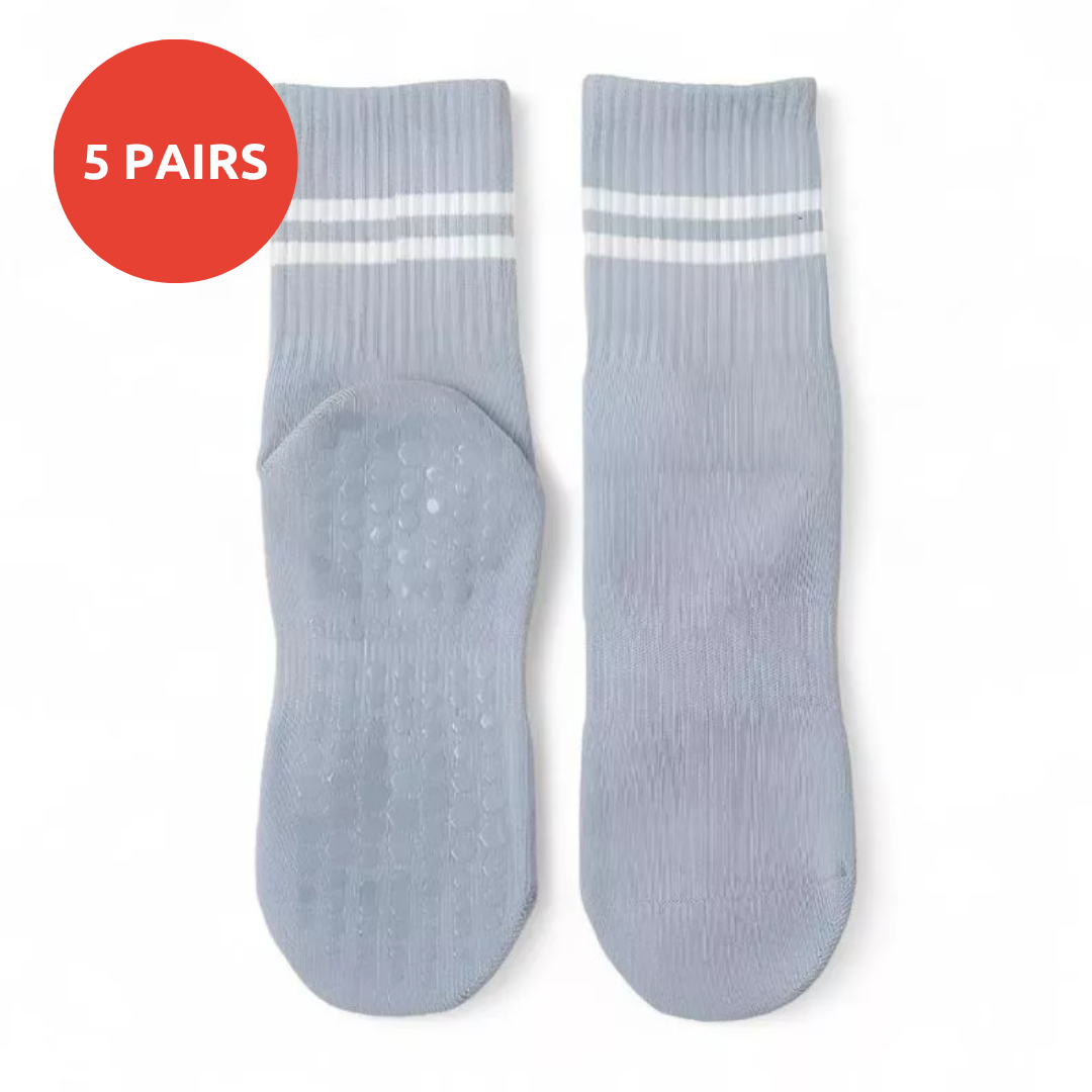 5 Pairs Women’s Pilates Non-Slip Grip Socks