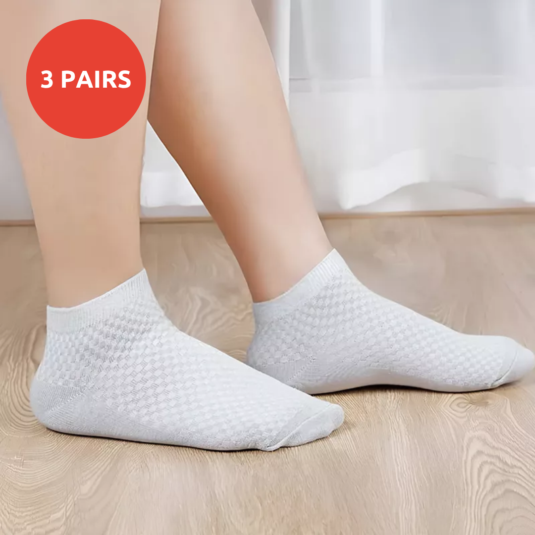 3 Pairs Men’s Bamboo Fiber Low-Cut Socks
