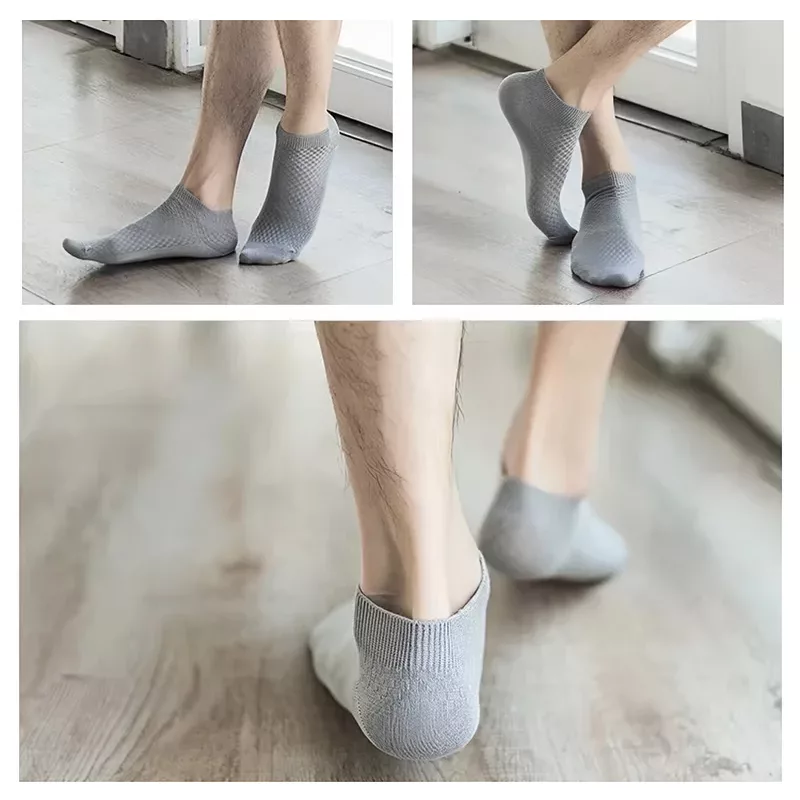 3 Pairs Men’s Bamboo Fiber Low-Cut Socks