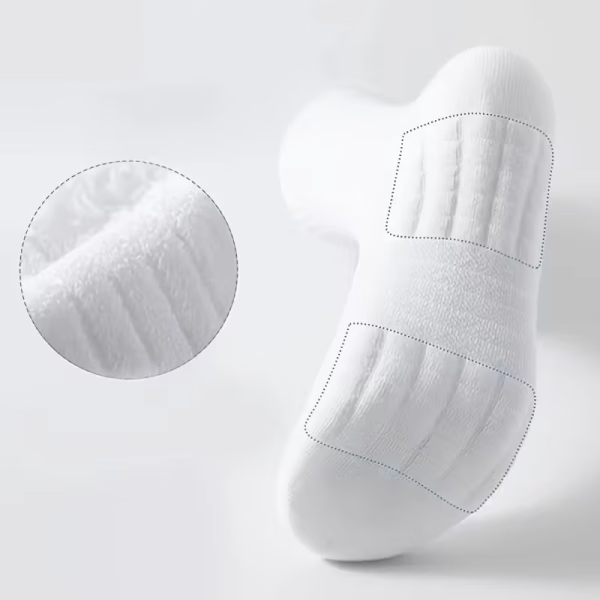 5 Pair Elastic Nylon Quarter Tube Socks for Sports