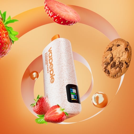 VAPEPIE PowerGo 9800 PUFFS – STRAWBERRY COOKIE