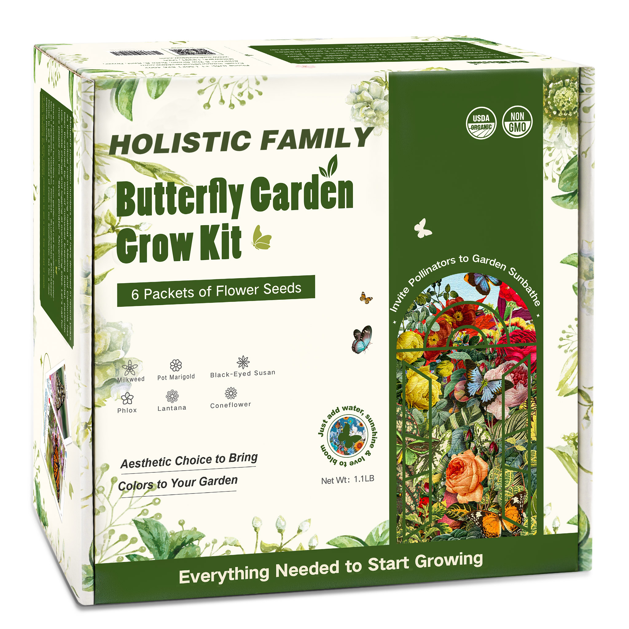 Holistic Family Container Garden - Butterfly Garden Grow Kit