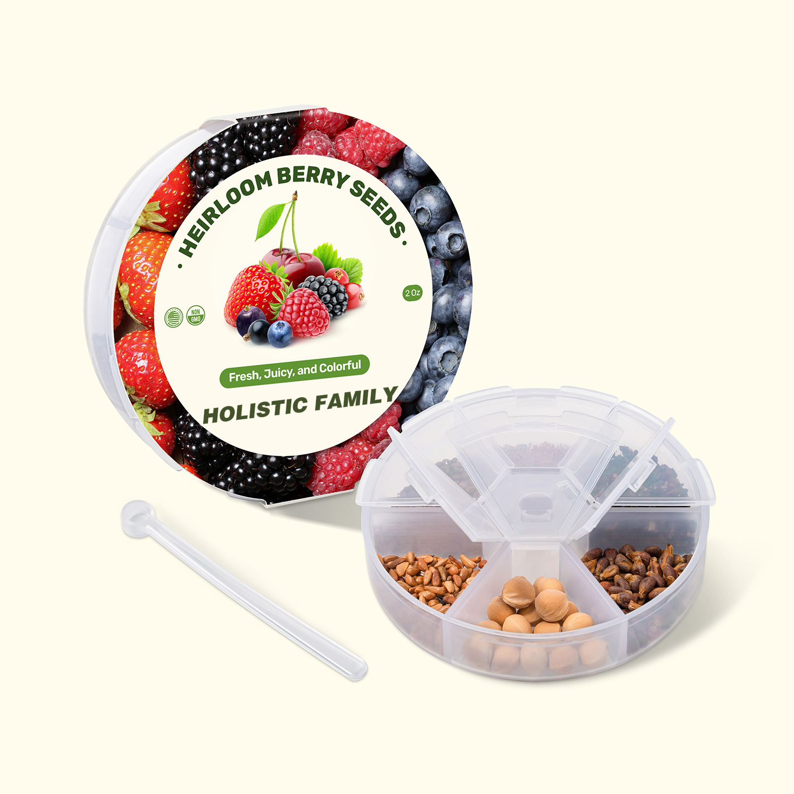 Holistic Family Heirloom Berry Harvest Seed Kit - 6 Organic Seed Varieties (2-Pack)