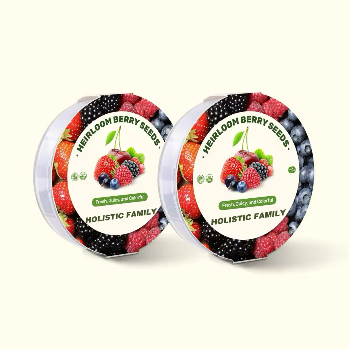 Holistic Family Heirloom Berry Harvest Seed Kit - 6 Organic Seed Varieties (2-Pack)