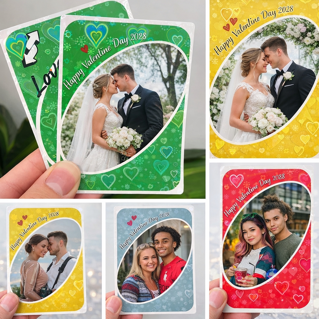 Personalized Couple Anime Uno Card, Love You More Reverse Card