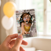 Custom Poke Card Personalised Double Sided Card with Stand, Unique Gift for Birthday, Anniversary, Couples & Friends