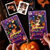 Custom Halloween & Christmas Game Card Personalized Cartoon Trading Card with Photo & Name, Unique Holiday Gift for Lover
