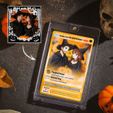 Custom Halloween Game Card Personalized Cartoon Trading Card with Photo & Name, Unique Holiday Gift for Lover