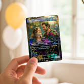 Custom Valentine Couple Card Personalised Cartoon Acrylic Card Gift With Optional Film Styles