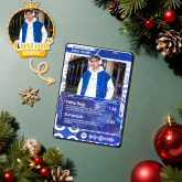 Personalised Photo Trading Card Custom Music Grey Audio Track Code Card Valentine Christmas Card Photo Gift Idea