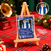 Custom Christmas Trading Sports Card Personalized Music Code Trading Card with Photo & Name, Unique Holiday Gift for Lover