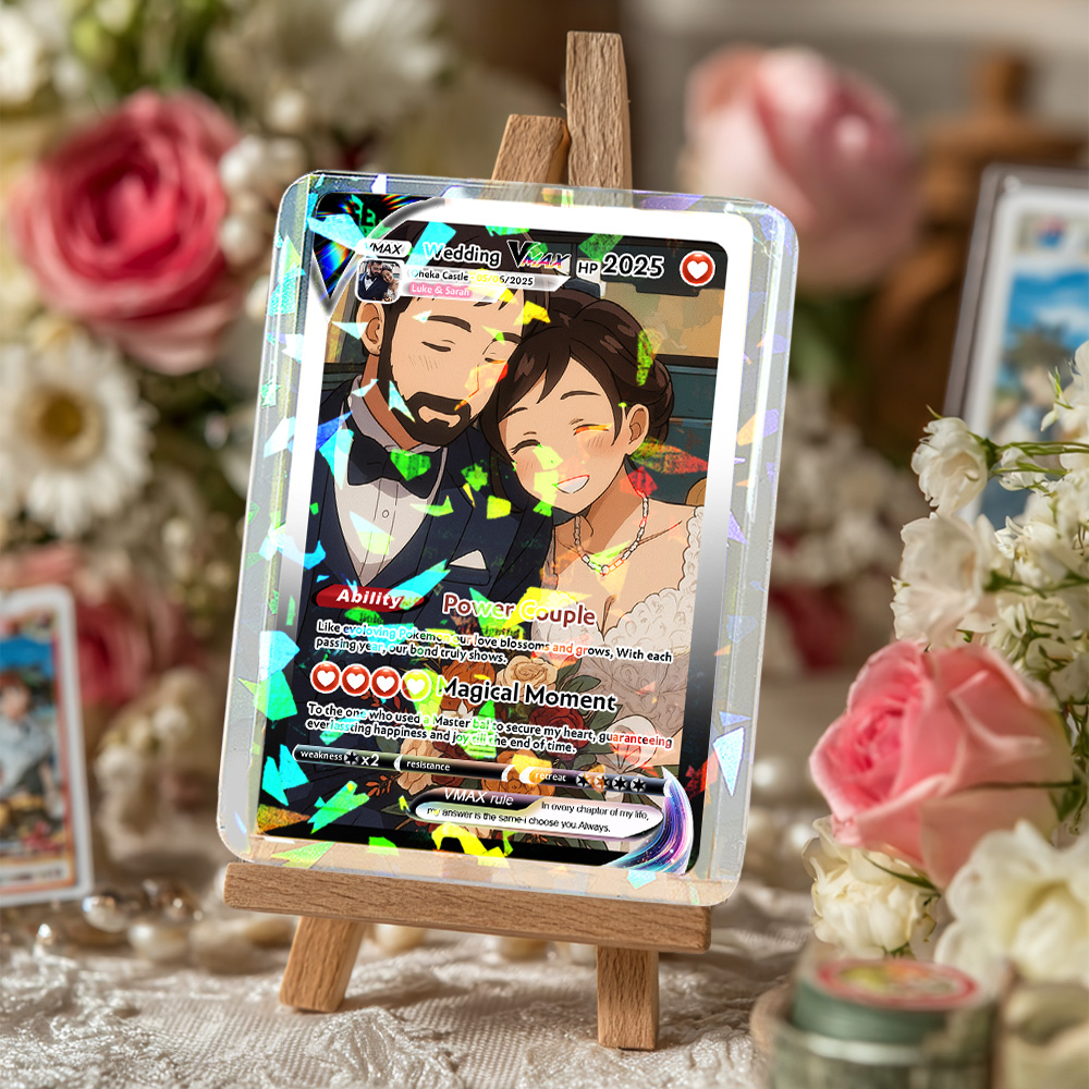 Custom Anime Couple Card Romantic Valentine Gift for Couple Unique Collectible Keepsake Wedding Gift - MyPhotoSocks