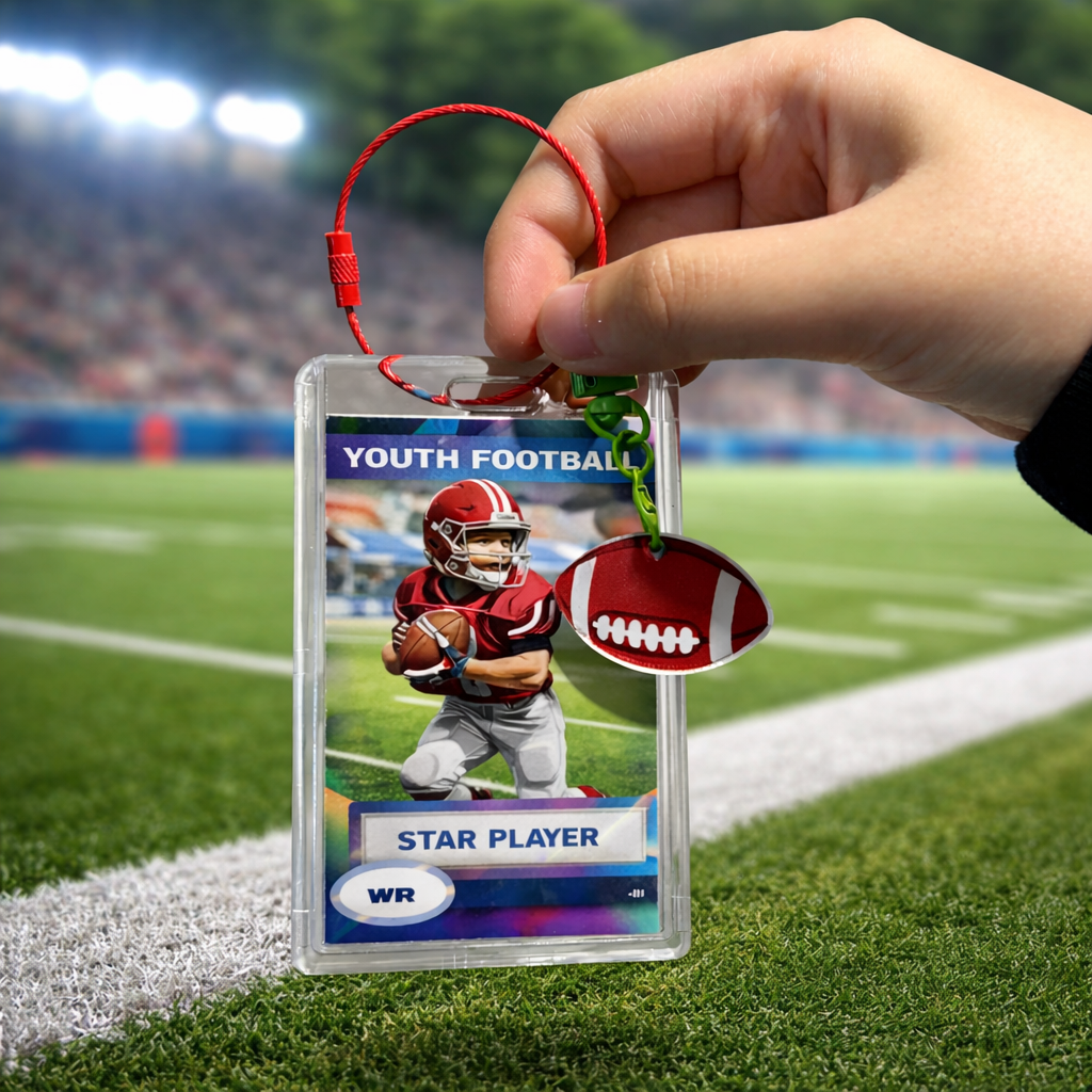 Personalized Photo Game Card Keychain – Custom Birthday Trading Card Gift Family Gift