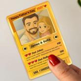 Personalized Father's Day Anime Cards, Custom Photo Anime Card, Fathers Day Gift For Dad, Gift For Husband