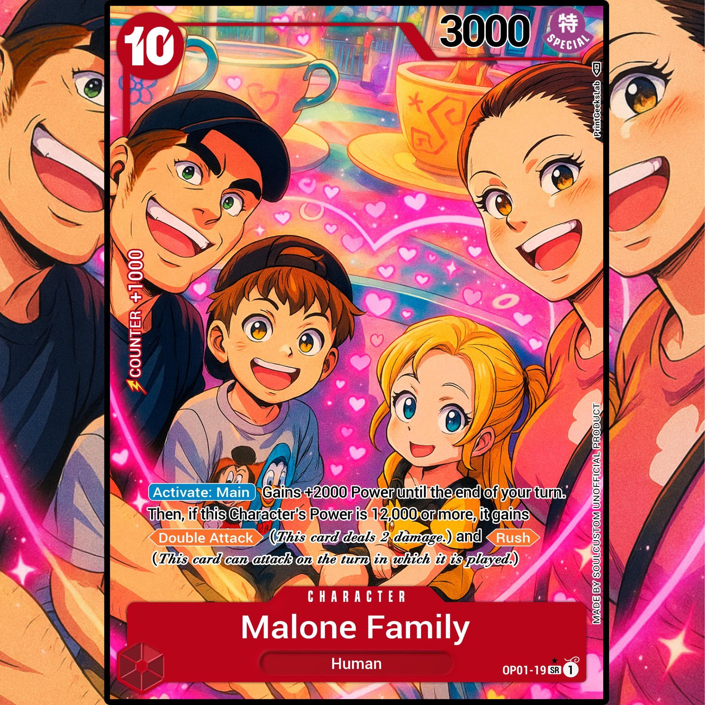 Personalized One Piece Father's Day TCG Card, Custom Anniversary Portrait for Husband, Anime Gift for Him