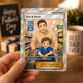 Custom Anime Father's Day Card - Personalized "Legendary Dad" Battle Card