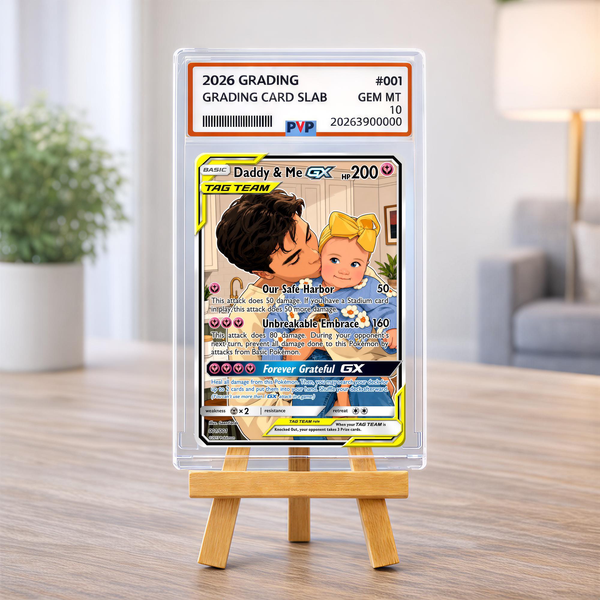 Custom Anime Father's Day Card - Personalized "Daddy & Me" Legendary Battle Card