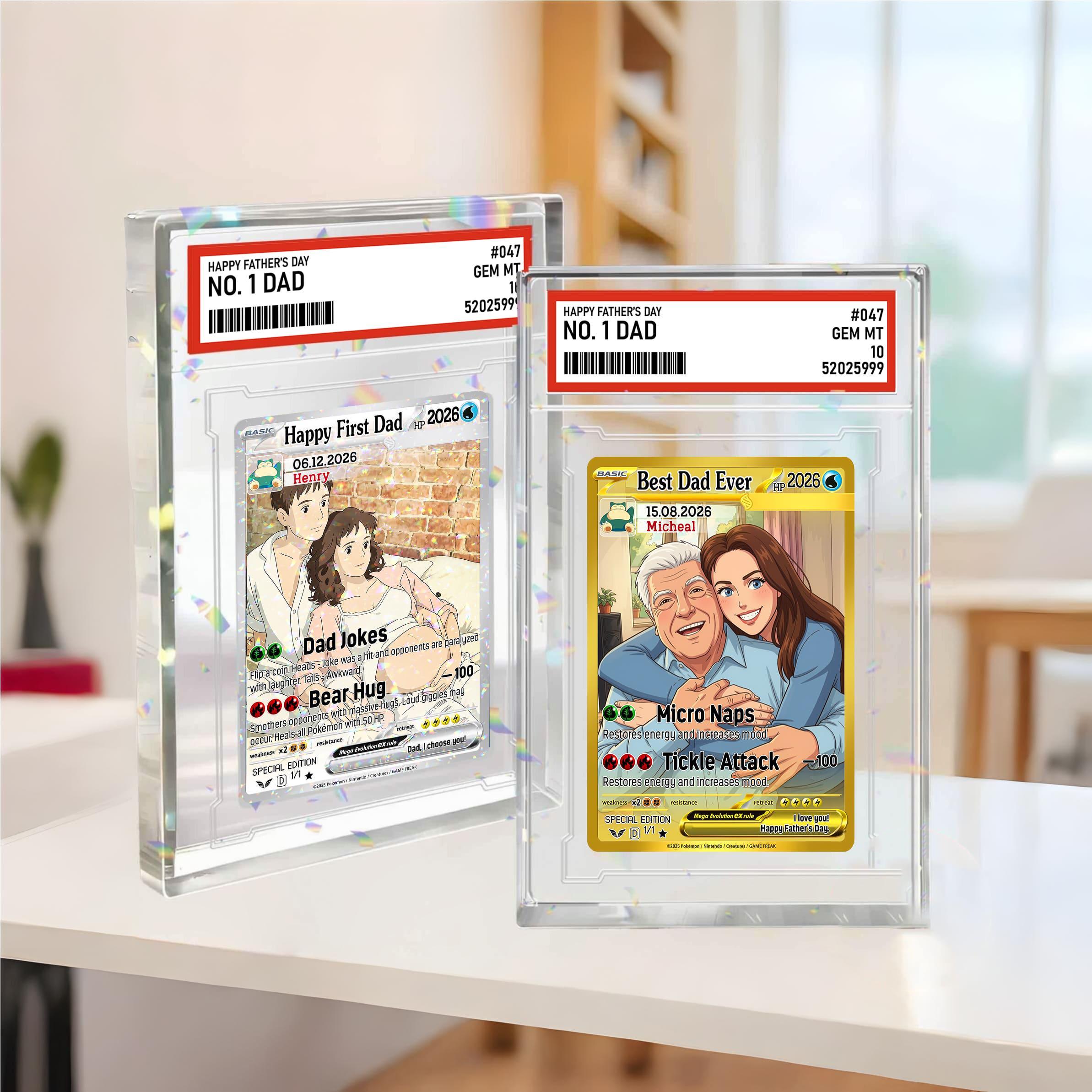 Custom Premium Thick Acrylic Custom Anime Card - The Ultimate Father's Day "Legendary Dad" Display