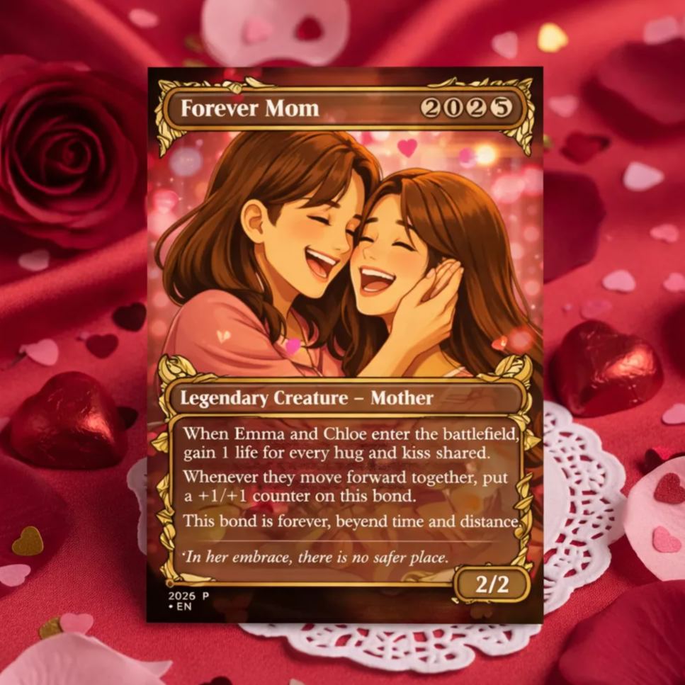 Personalized Mothers Day Mom MTG Style Card, Custom Trading Card from Photo, Mothers Day Keepsake Fantasy Card Gift