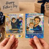 Personalized Father's Day Poke Card, Custom Poke  Anime Dad Card, Gamer Gifts From Kids, Gift For Dad, Gifts for Poke Fan