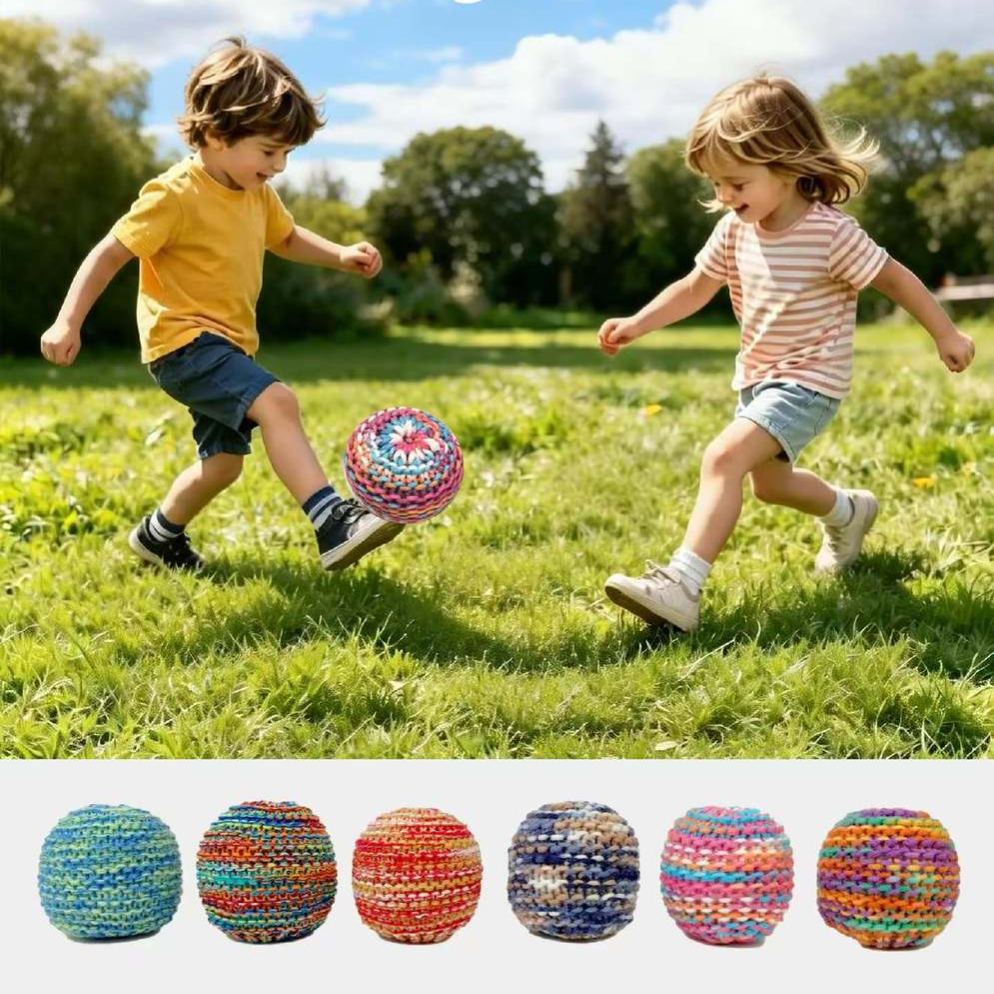 Handmade Knitted Sports Lover Gift Set -  Plush Balls for Boys, Men, Football & Basketball Fans