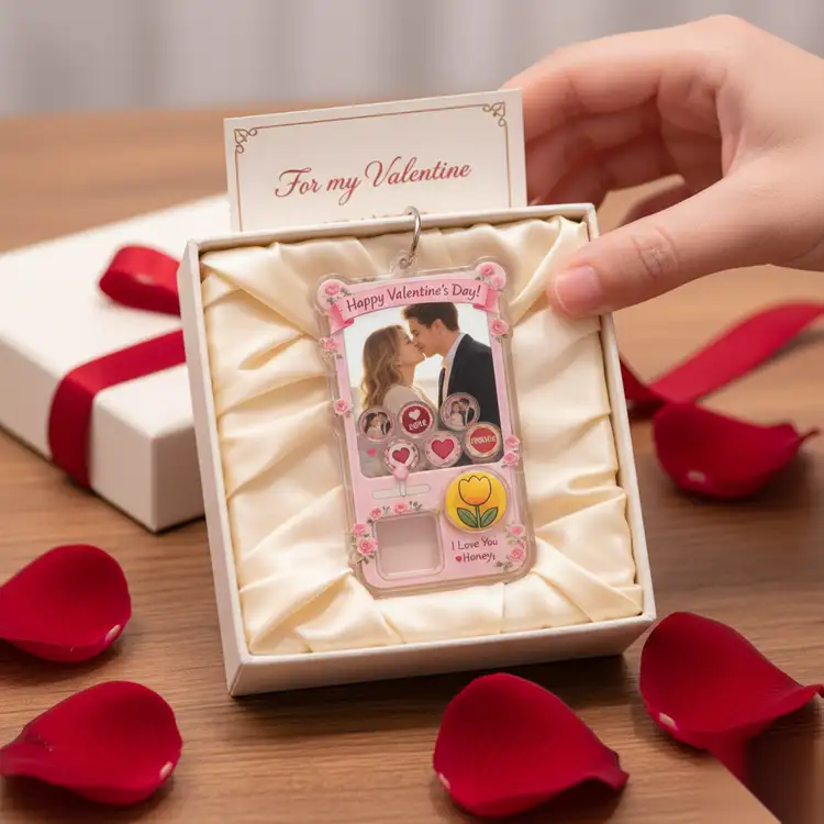 Personalized Unique Retro Game Console Shaker Ornament - Birthday Couple Cute Acrylic Interactive Gift for Lover