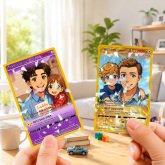 Custom Father's Day Monster Trainer Trading Card – Personalized Photo Keepsake, Anime Creature Inspired Card, Unique Gift for Gamer Dads & Geek Fathers