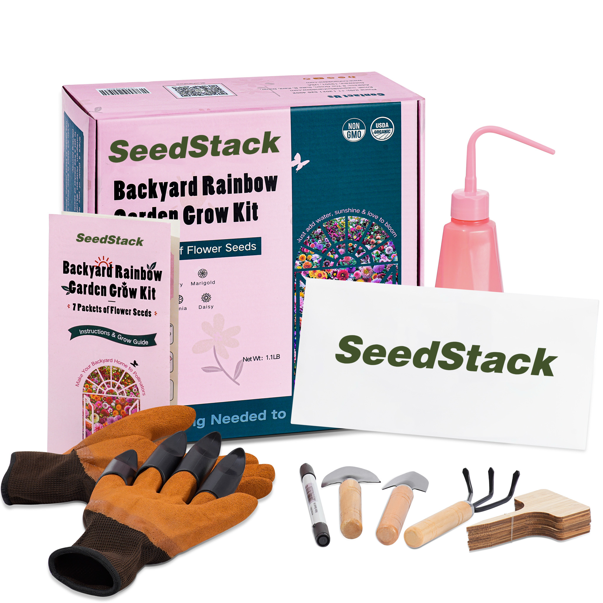 SeedStack Container Garden - Rainbow Garden Grow Kit