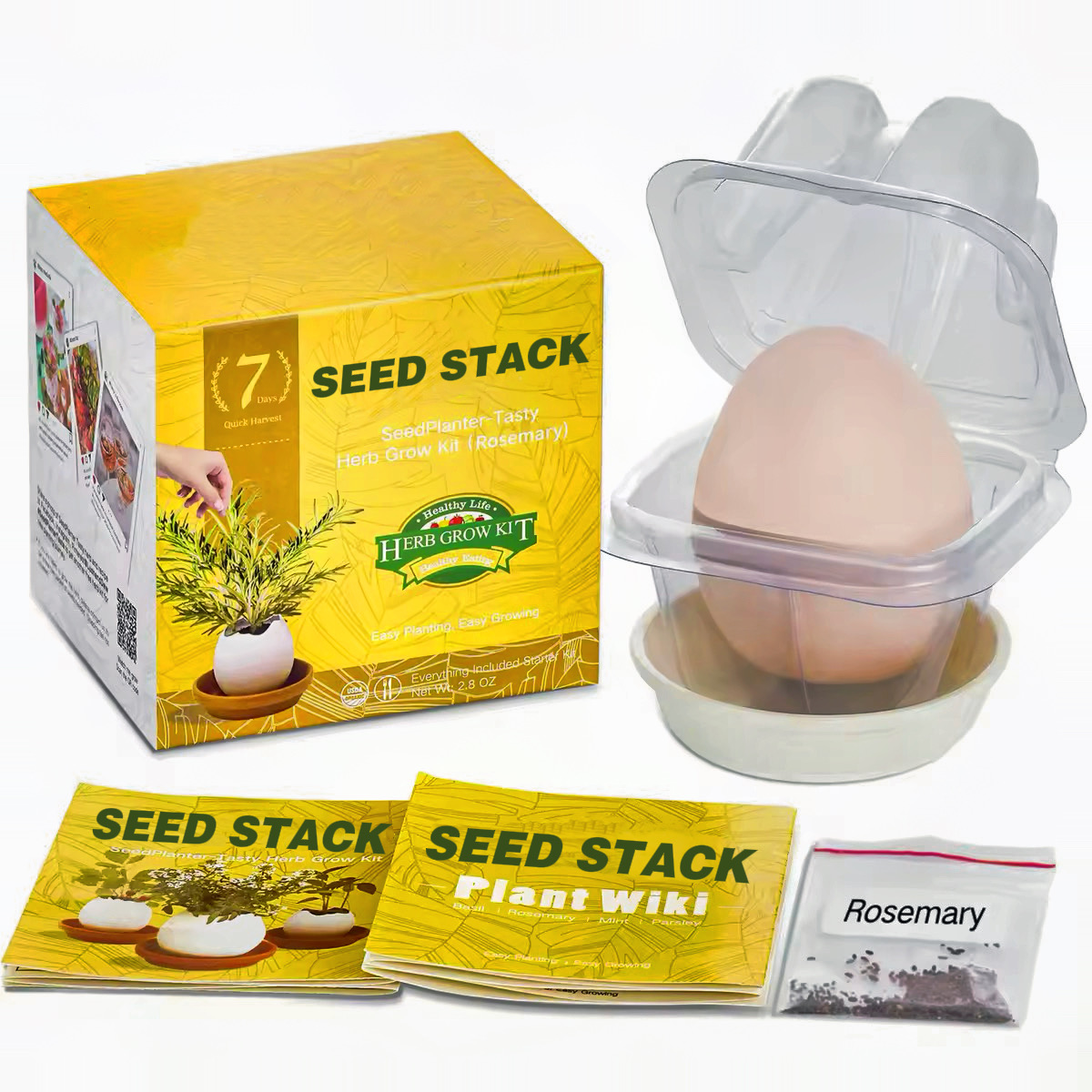 Seed Stack Kids Organic Herb Grow Kit - Rosemary