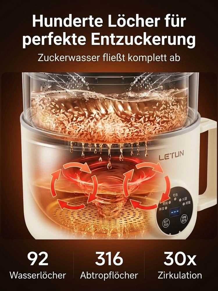 Premium 4-in-1 Emaille-Titan Multifunktionskocher (Faltbar) - Low-Carb Reiskocher mit Zucker-Filter - 100% Giftfrei kratzfest 🍲