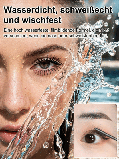 【Dermatest zertifiziert】Schweizer 3-in-1 Präzisions-Mascara✨Speziell für Schlupflider✨Vegan✨24h Wasserfest ohne Verklumpen.
