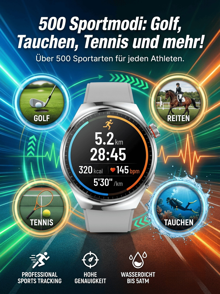 【Von Ärzten empfohlen】Die neueste Generation der Smart-Health-Watch！Messungen lebenslang kostenlos!🔥Online-Launch: 90 % Rabatt & Gratis Versand – Nur für die ersten 100 Besteller！