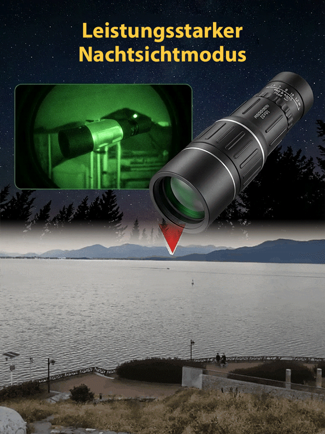🔭Pro HD Zoom-Monokular mit Nachtsicht - Optische Bildstabilisierung - Smartphone-kompatibel.