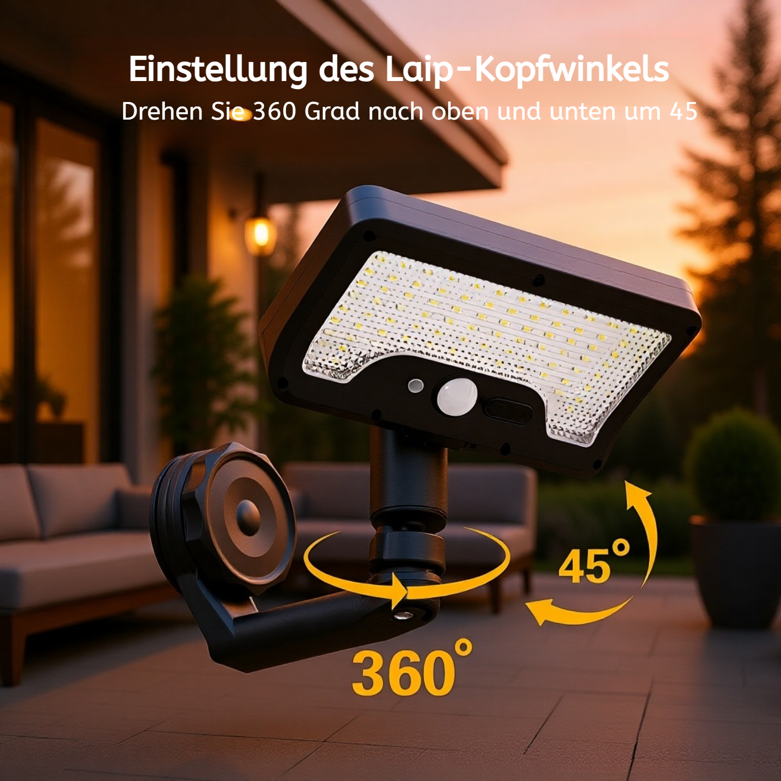 Einfache Installation der solarbetriebenen Gartenleuchte
